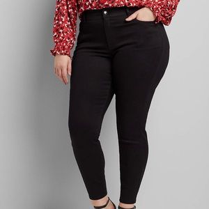 Lane Bryant curvy fit skinny jeans size 16 black